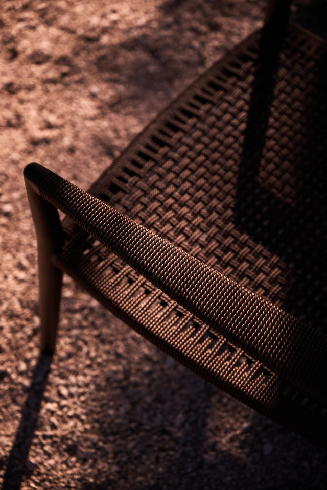 Nagomi armchair dark bronze in detail